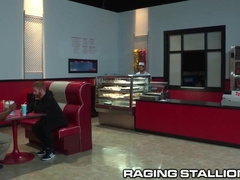 RagingStallion Humungous Phat Meat Fucky-fucky at the Diner!