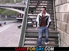 Gay play with a hetero stranger