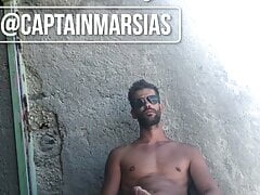 CaptainMarsias jerks off at the beach