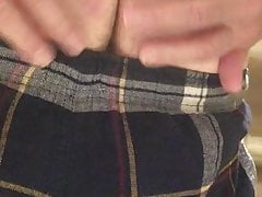 Reaching back under the ball sack
