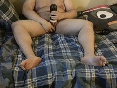 Chubby teen boy masturbates using fleshlight when the family's away
