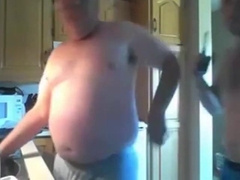 Bear Daddy Gets Pantsed by His Man on Webcam