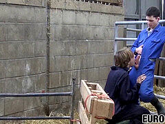 Homesteading youngster making rectal love with european homo