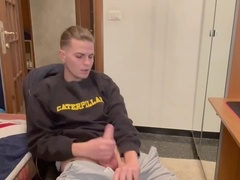 Jacking off, cute guy, solo guy