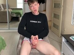 College Boy Cumming With You (eye Contact) Big Dick 23cm With Gay Boy