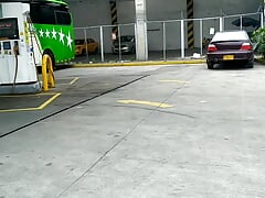 Masturbation at the bank teller