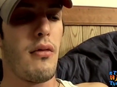 Straight Guy Axel Working On His Huge Cock And Cumming