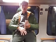 Wanking and Cumming on a Metro Train