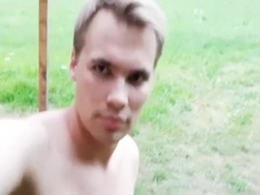 Young straight teen 18+ public masturbation in the forest