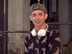 Skinny young gay Jacob Daniels bound and used by horny dom