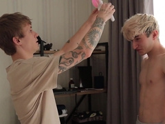 2 edible youngsters lured a college girl with a giant salami into bang-out