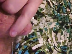 Fat sissy pissing on self