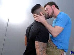 Mature jocks bj before pounding his friends arse