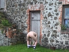 Outdoor Naked Wank For Step daddy With Cum Shots