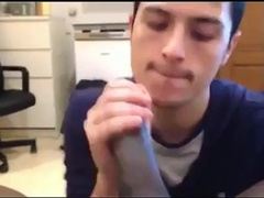 White Mexican Young Boy Sucking Black Cock Eating Cums 3