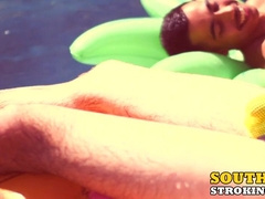 Latino twink Antonio fed cock by Grayson before bareback