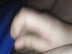 Fat mexican with small cock cums on the camera