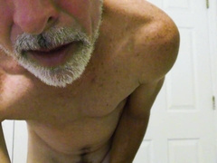 Bum chum DILF Richard Lennox's huge spear in stockings