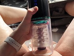 small foreskin cock + mastubator = cumshot