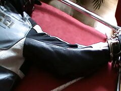 Bikerslave is restrained to the Frame