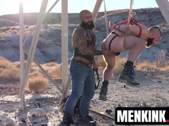 Brian Bonds and Leo Forte in desert caning and edging sesh
