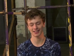 Sub Alex Faux Has dark hole Stuffed With Lit Candle