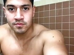 Cute Colombian Beefy Guy Flexing and Showing off