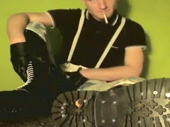 Fabulous male in horny handjob, fetish gay adult video