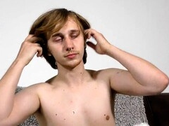 Young twink Elis Ataxxx sneezes during his first time, blowing his nose like a pro