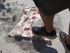 clean shoes on floral dress 10