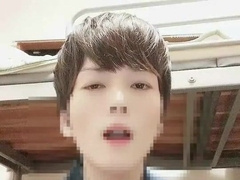 浴衣イケメン日本人のエアディープキス！よだれ垂らして痙攣絶頂！049