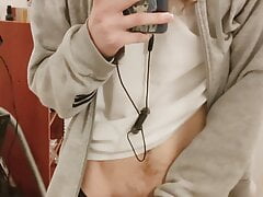 Spurting my cum over the Mirror.