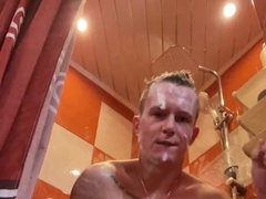 Fap off in the douche and then spunk on my toothbrush and tidy my teeth with jizz