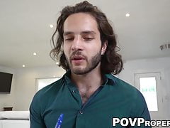 Gorgeous Latino stud facialized after deep anal penetration