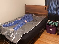 Feb 23 2023 - VacPacked in slvrbrboy1s blue PVC coveralls and my hiviz PVC raincoat