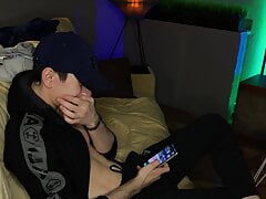 #332 Twinks got together in the evening for a joint jerk off to porn