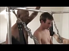 Thick dark-hued knob breeding tight white bum