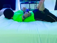 Barefoot Boy Bound And Gagged By Girlfriend!!!