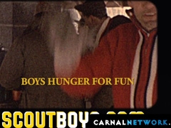 Twink scout Landon Davis squatted over Ryan and let his manhood penetrate the boy's h
