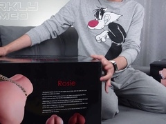Voluptuous and curvy love doll Tantaly rides a hard cock until he explodes inside her. Unboxing a realistic sex toy.