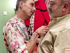 Hairy Daddy Barebacking His Lover