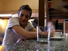 Twink sucks cock, gets fucked in the butt, takes a facial