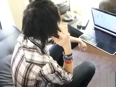 Cute twink gets a blow job