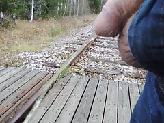 I pee on the railway tracks