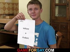 Homosexual boy seducing a student