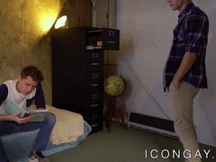 Rimming and sensual anal fucking with two smooth homos