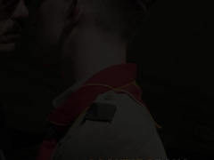 Horny Wheeler rims a handsome and yummy Colton inside a tent