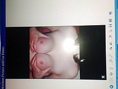 Cum tribute to another pair of beautiful boobs