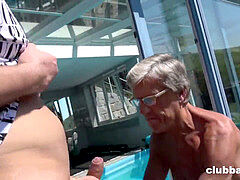 Outdoor, senior gay, gay twink