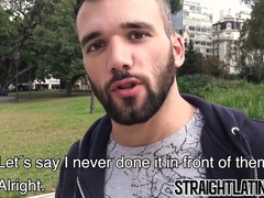 Bearded first timer enjoys raw drilling after a blowjob